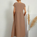 Clara | Robe Midi Fluide à Poches