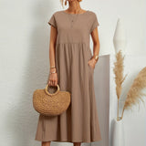 Clara | Robe Midi Fluide à Poches
