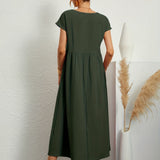 Clara | Robe Midi Fluide à Poches