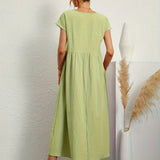 Clara | Robe Midi Fluide à Poches