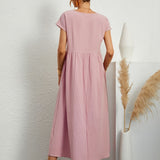 Clara | Robe Midi Fluide à Poches