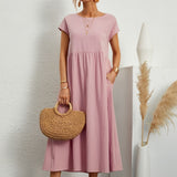Clara | Robe Midi Fluide à Poches