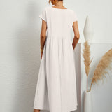 Clara | Robe Midi Fluide à Poches