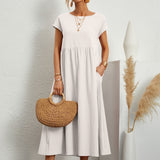 Clara | Robe Midi Fluide à Poches