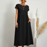 Clara | Robe Midi Fluide à Poches
