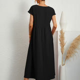 Clara | Robe Midi Fluide à Poches