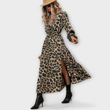 Natalie - Maxikleid mit Leopardenmuster