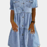 Robe en jean bohème