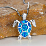 Pendentif Tortue en Opale de Feu Vert Vintage en Or