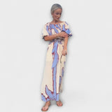 Georgia - Buntes Off-Shoulder-Maxikleid mit Print