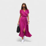 Lila Rosa - Pinkes Boho-Kleid mit Blütenmuster