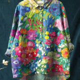 Lina | Lebhaft Blumenbesticktes Shirt