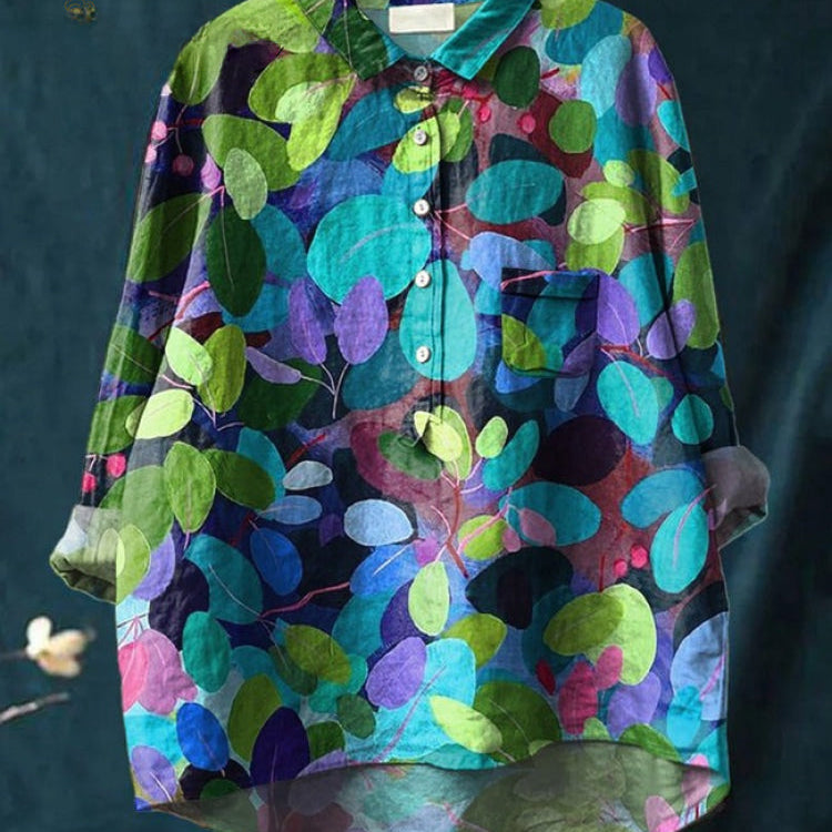 Lina | Lebhaft Blumenbesticktes Shirt