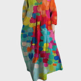 Robe patchwork aquarelle colorée