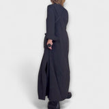 Caroline - Robe longue fluide bleu marine