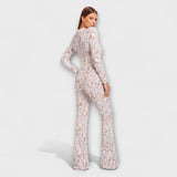 Theresia - Weisser Spitzen-Jumpsuit mit Korsett