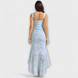 Renske - Lila Maxikleid mit Korsett