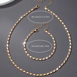 Ensemble Collier et Bracelet en Or 18K Élégant
