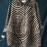 Chemise en lin pour femme à motif de lignes circulaires