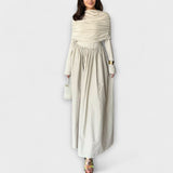 Jessica - Lila entspanntes Plisseekleid