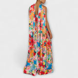 Harlow - Buntes Off-Shoulder-Maxikleid mit Blütenmuster