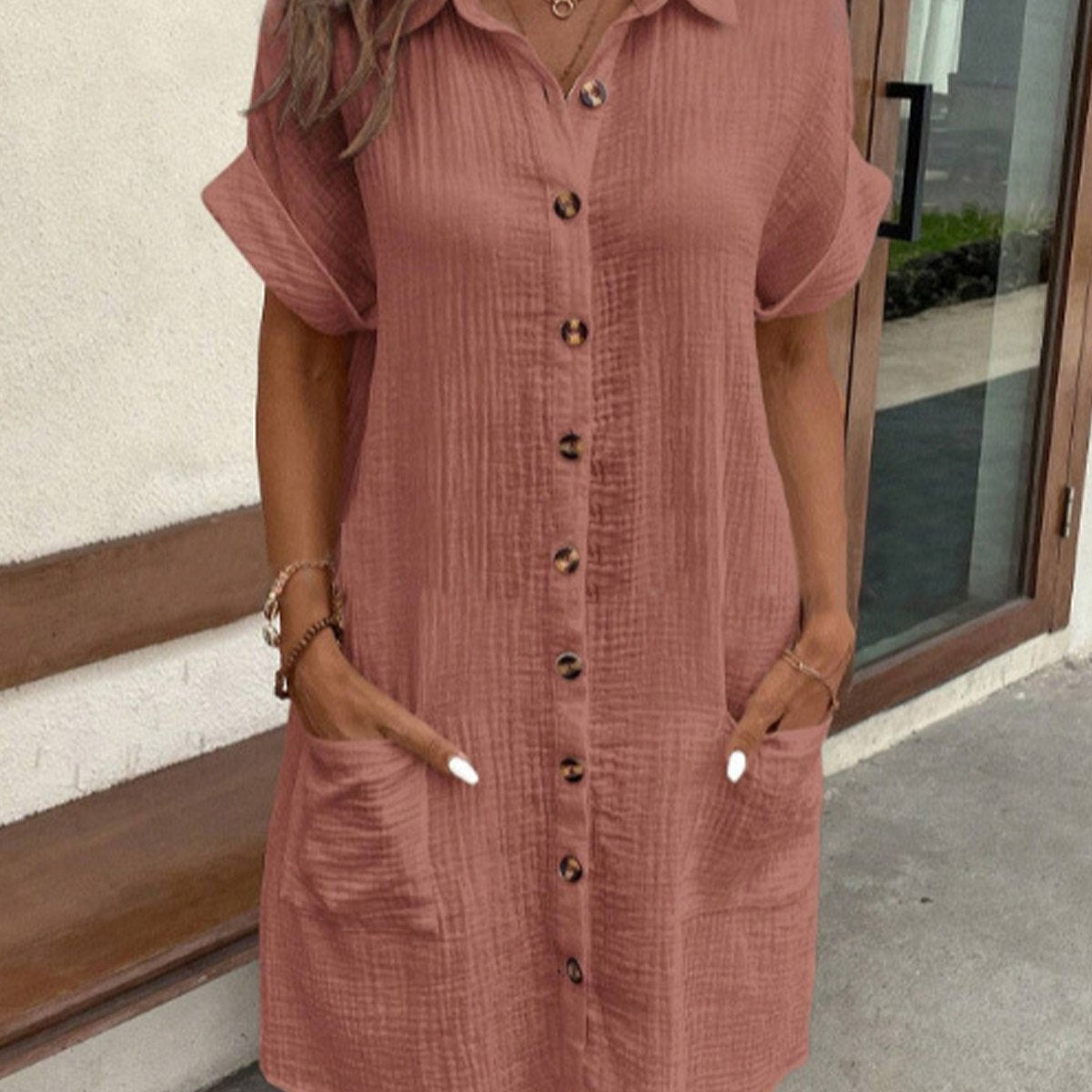 Juliette | Robe Chemise d'Été à Boutons