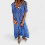 Juliette - Blaues luftiges Malaga-Kleid