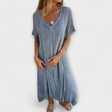 Juliette - Blaues luftiges Malaga-Kleid