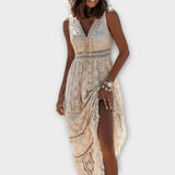 Paige - Cremefarbenes Kleid im Boho-Stil