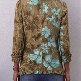 Sundara™ | Veste à Volants Fleurie Bohème Dégradé Vintage