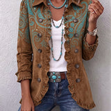 Goldenridge™ | Veste à Volants Imprimé Cachemire