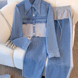 Holbrook™ | Ensemble Veste Courte Colorblock & Pantalon Large