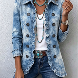 Jemison™ | Veste à Volants Imprimé Botanique Bohème Dégradé