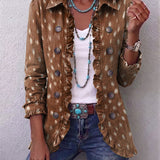 Nolinda™ | Veste à Volants Imprimé Animalier Bohème