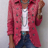 Anouk™ | Veste à Volants Imprimé Cachemire Vintage