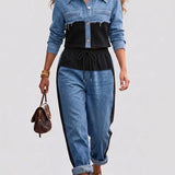 Holbrook™ | Ensemble Veste Courte Colorblock & Pantalon Large