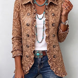 Vyclara™ | Veste à Volants Imprimé Floral Bohème Vintage