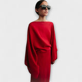Dana - Robe kimono bleue en lin