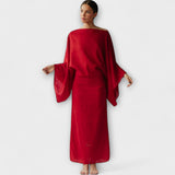 Dana - Robe kimono bleue en lin