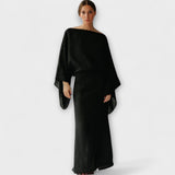 Dana - Robe kimono bleue en lin