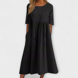 Anja - Robe d'été bleu clair coupe empire