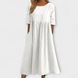 Anja - Robe d'été bleu clair coupe empire