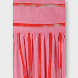 Svea - Rosa gestreiftes Maxikleid